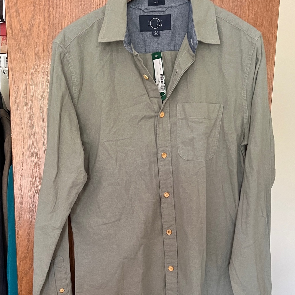 Olive Green Men's Shirt